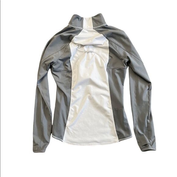 ATHLETA Running Wild Half zip pullover white and gray Small - Picture 4 of 5